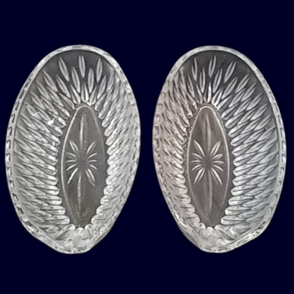 Princess House Dining Princess House Crystal Spoon Buffet Cutlery Caddy Euc Set Of 2 Vintage